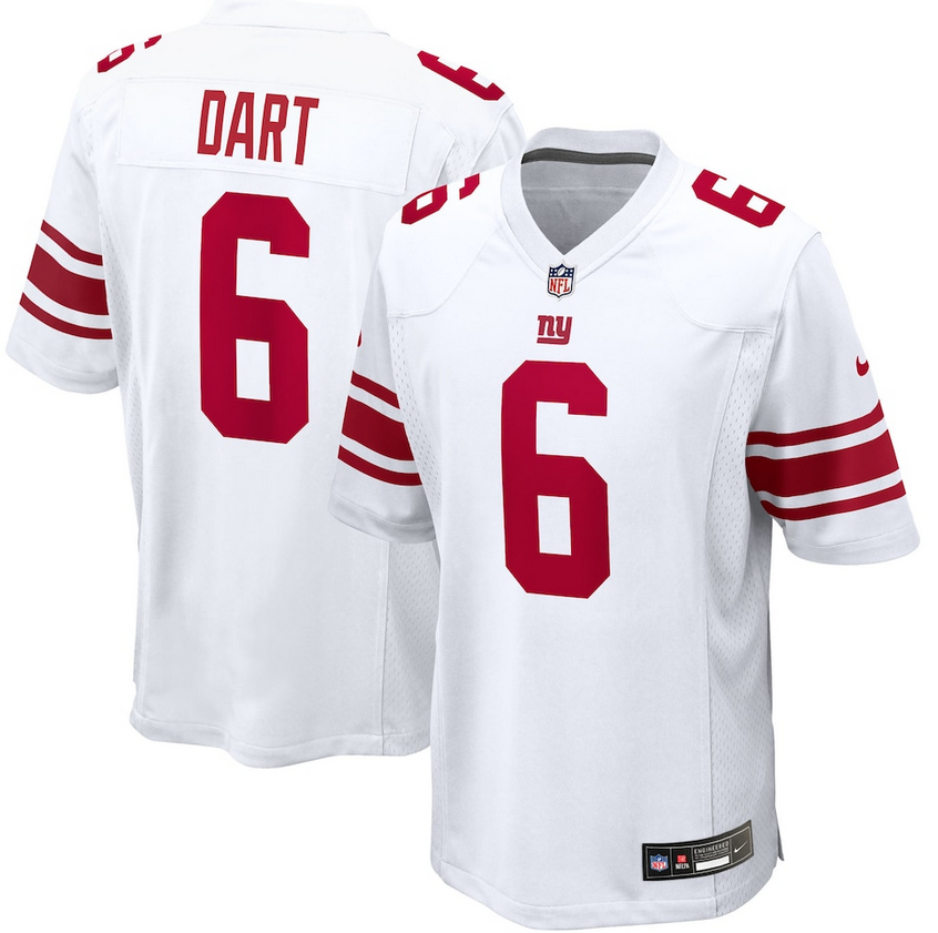 Men New York Giants #6 Jaxson Dart white Nike 2026 NFL Game Jersey->new york giants->NFL Jersey